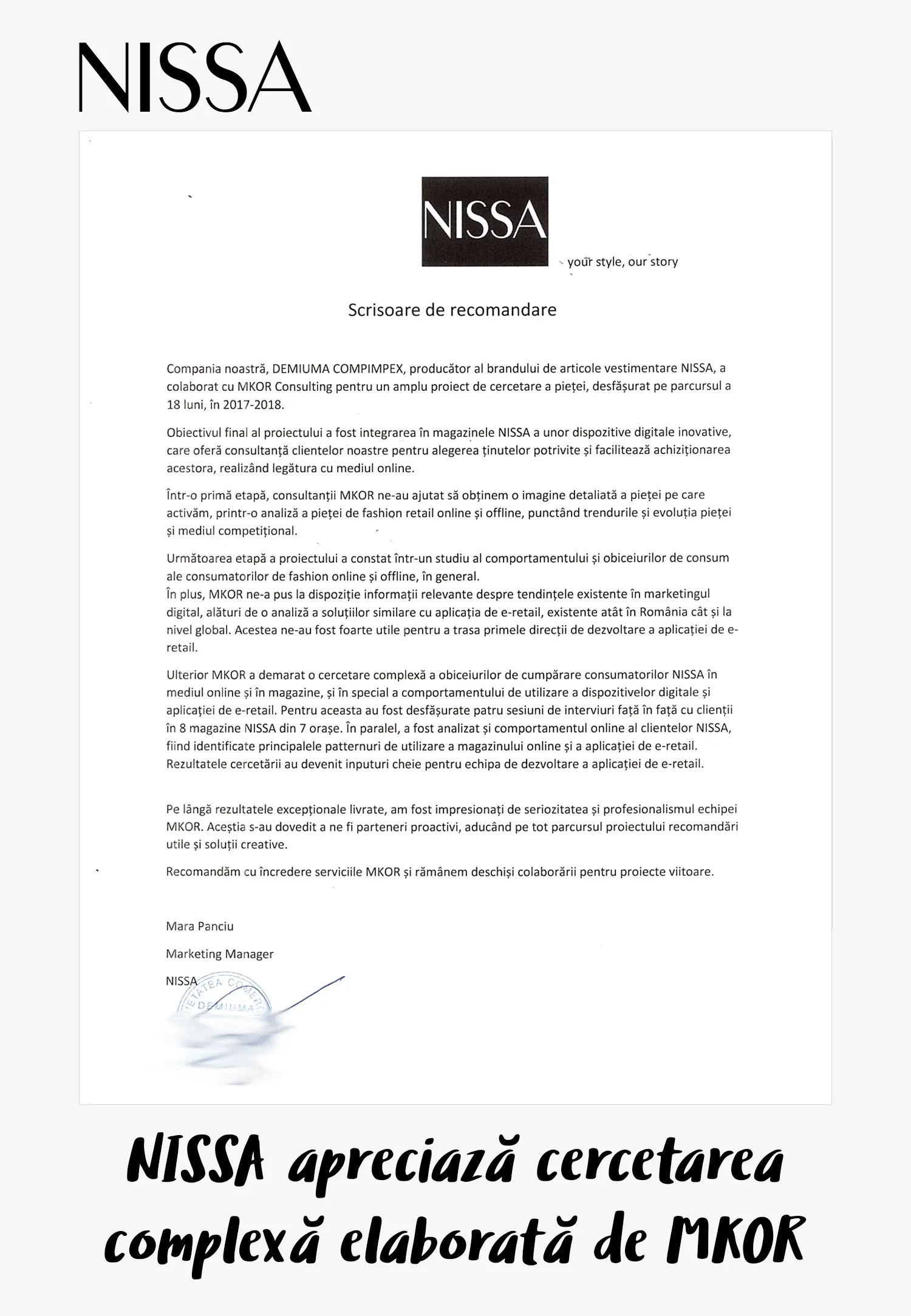 recomandare nissa cercetare fashion