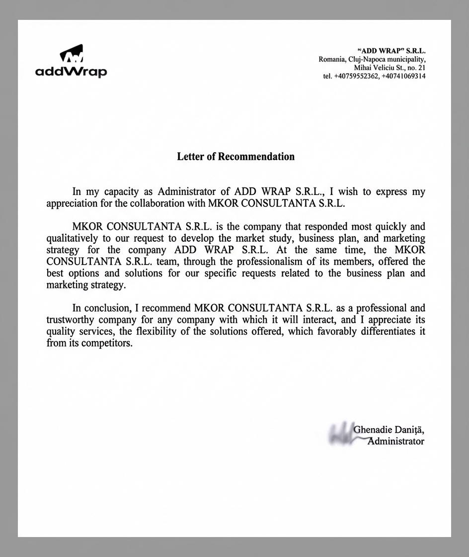 recomandare ADD WRAP