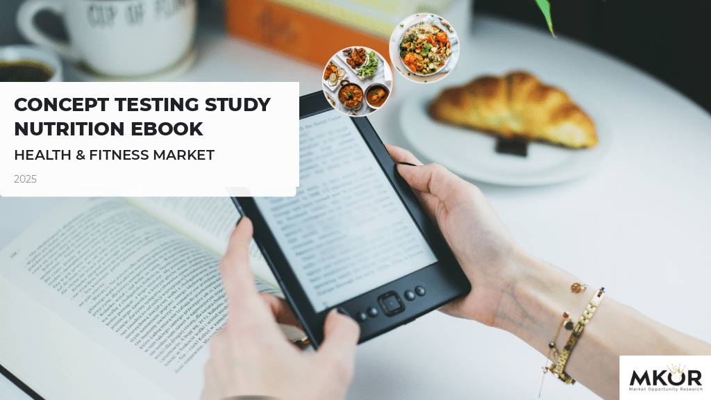 Concept testing study - personalized nutrition eBook for the health and fitness market