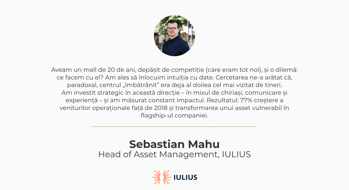 Sebastian Mahu, Head of Asset Management IULIUS: creștere de 77% a veniturilor operaționale față de 2018