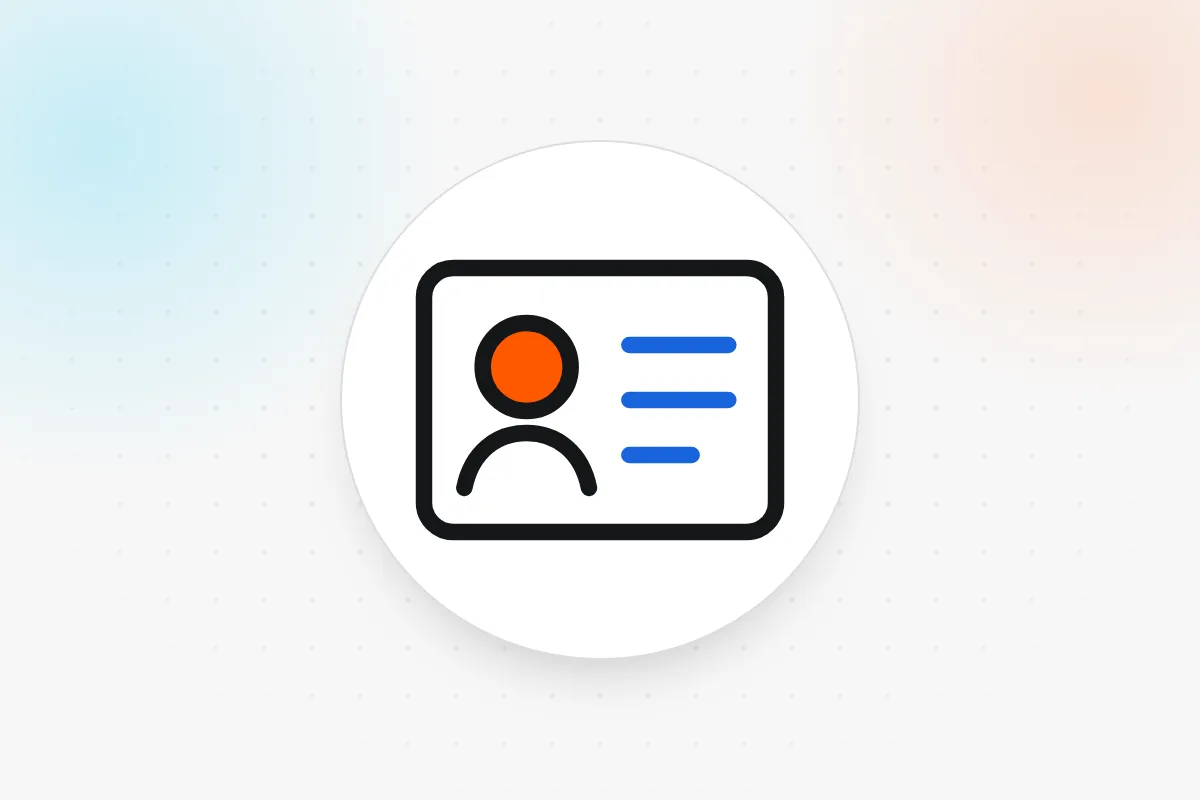 Pictogramă profilare consumatori: carte de profil cu avatar